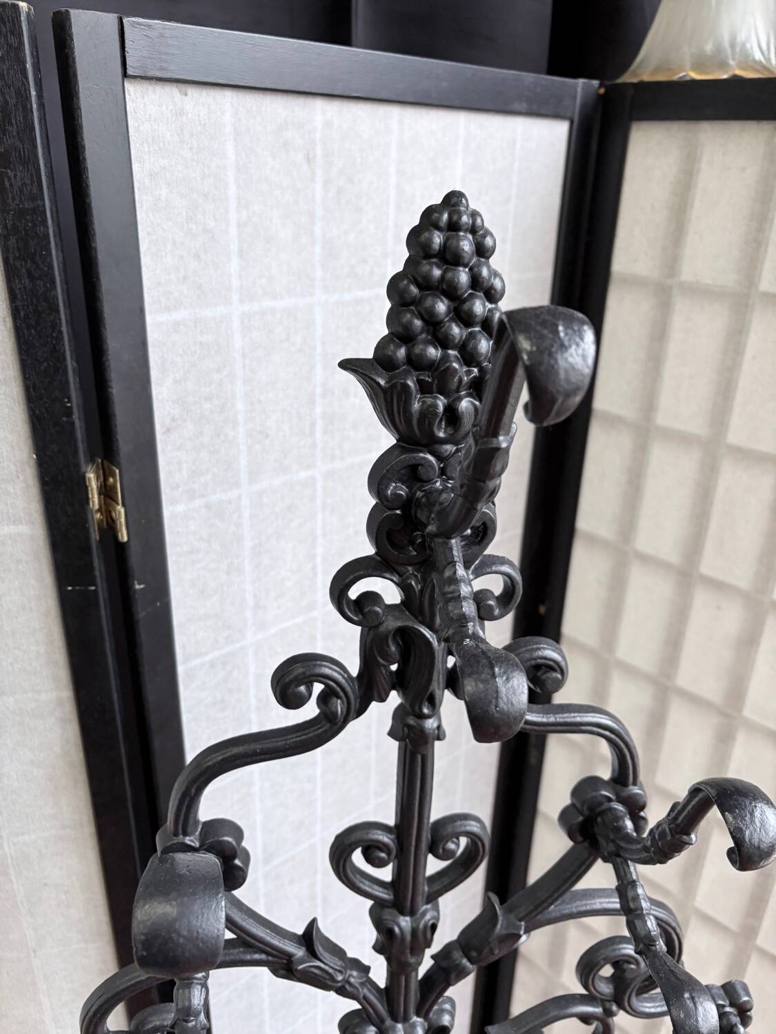 Art Nouveau cast iron coat rack