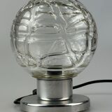 60s 70s table lamp bedside lamp chrome Doria glass space age design
