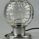 60s 70s table lamp bedside lamp chrome Doria glass space age design