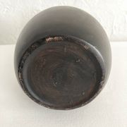 Ceramic vase painted in brown (wood effect), rounded model