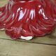 Verceram burgundy leaf salad bowl or fruit basket with gold edging