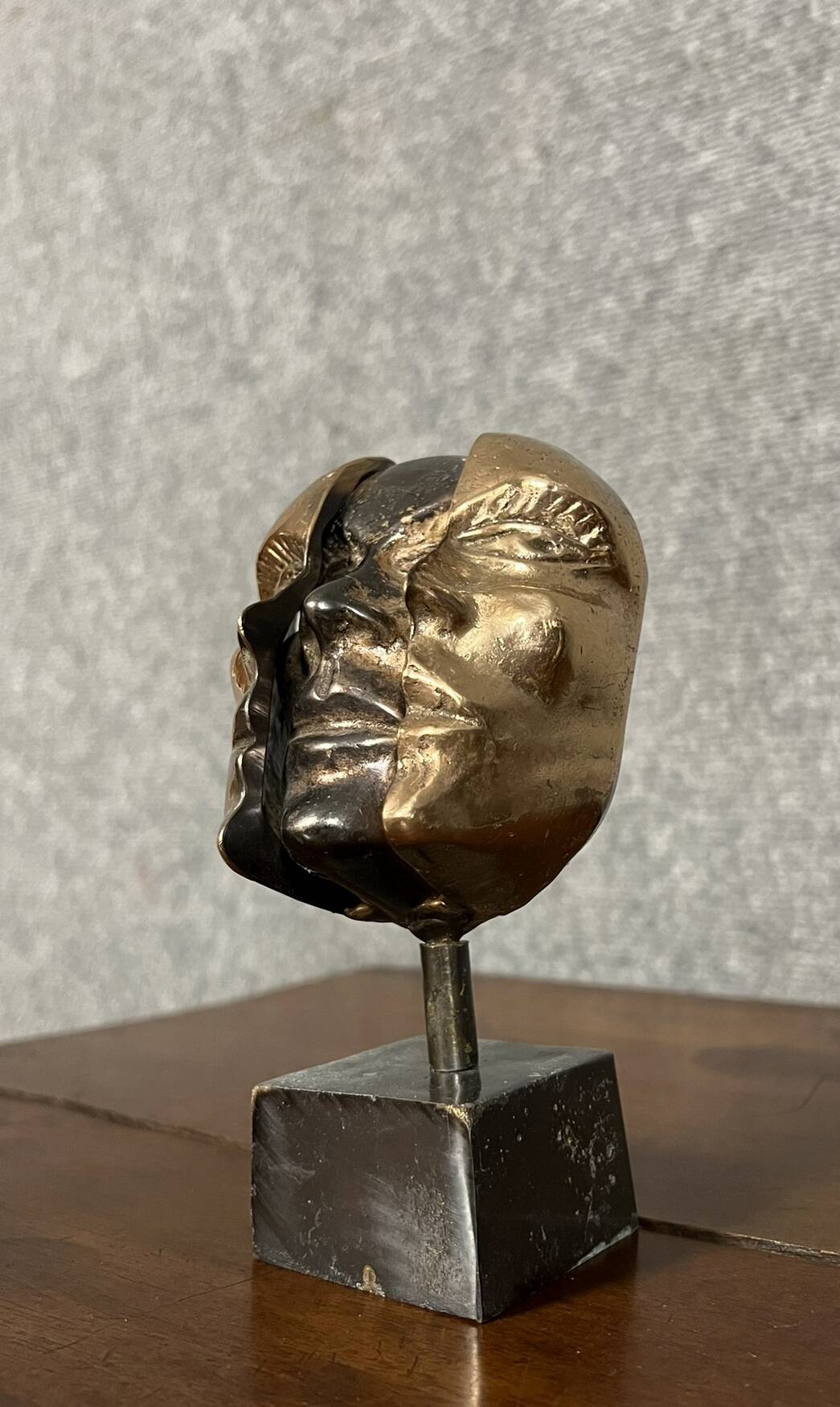 Yves Lohe: double patina bronze sculpture circa 1970