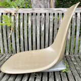 Coque Beige Fiberglass Side Chair Eames Vintage by Herman Miller