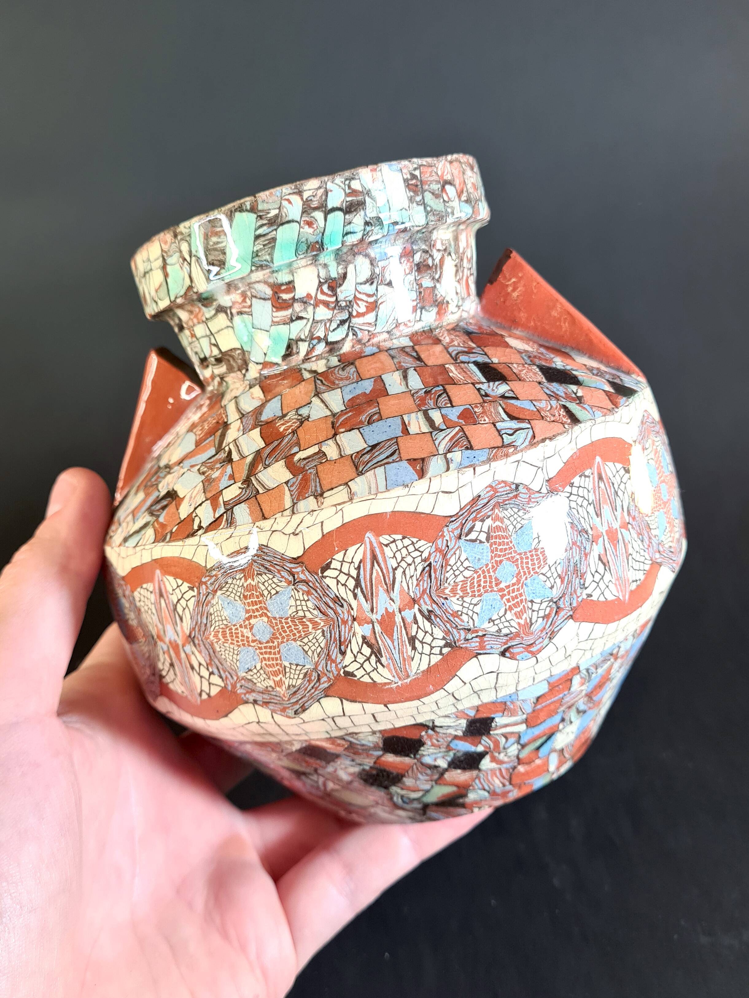 Vase en mosaïque Gerbino Vallauris – modèle 16 cm