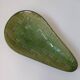 Large olive green Keralux Boch earthenware dish