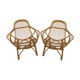 Pair of vintage rattan armchairs