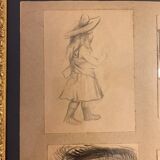 Tableau ancien, portraits , début XX siècle