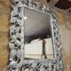 Silver wood mirror