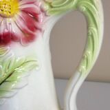 Barbotine pitcher, Onnaing earthenware, art nouveau ceramics, model no. 790