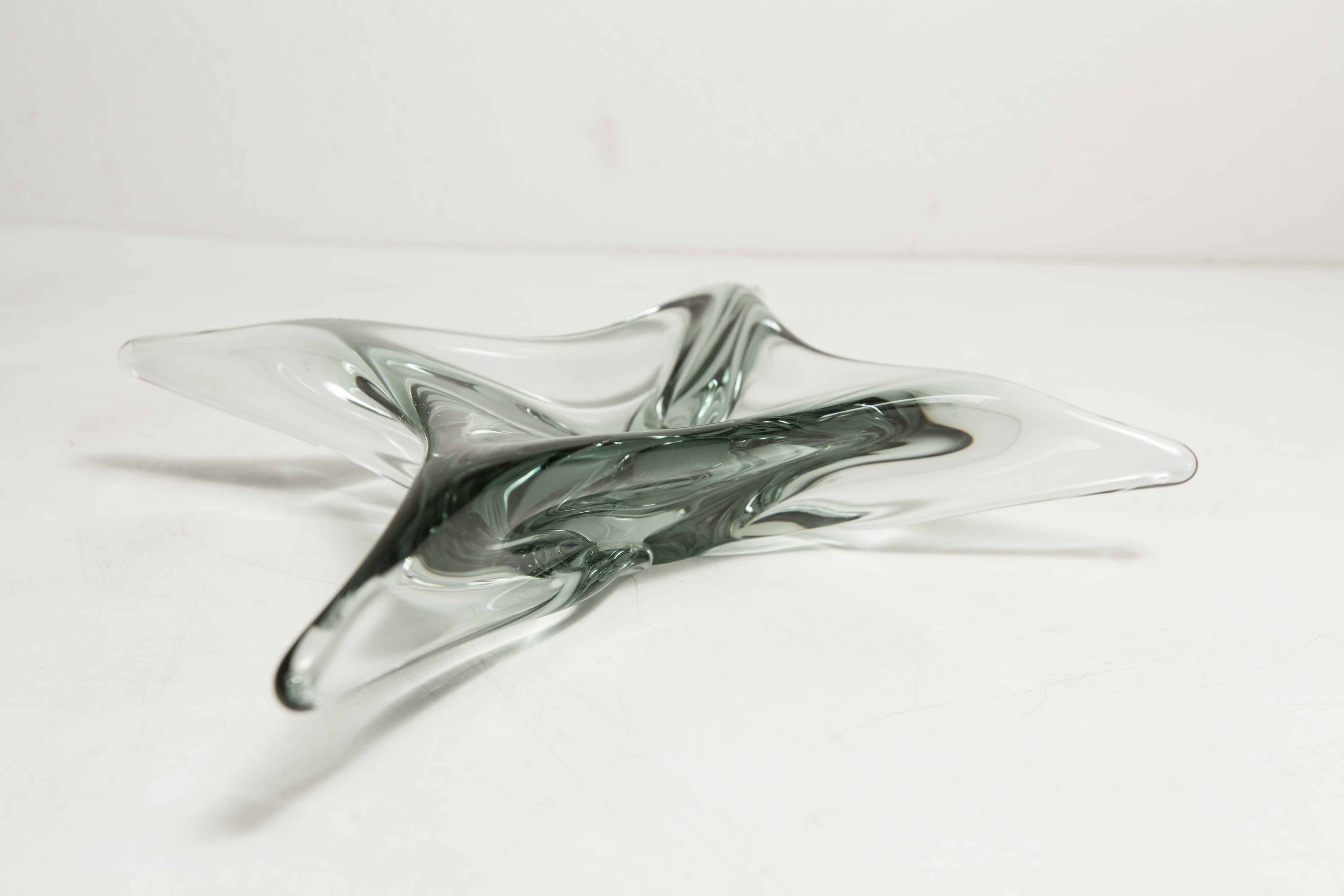 Green Murano glass ashtray