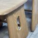 Vintage Ercol nesting tables in solid elm from the 1980s.