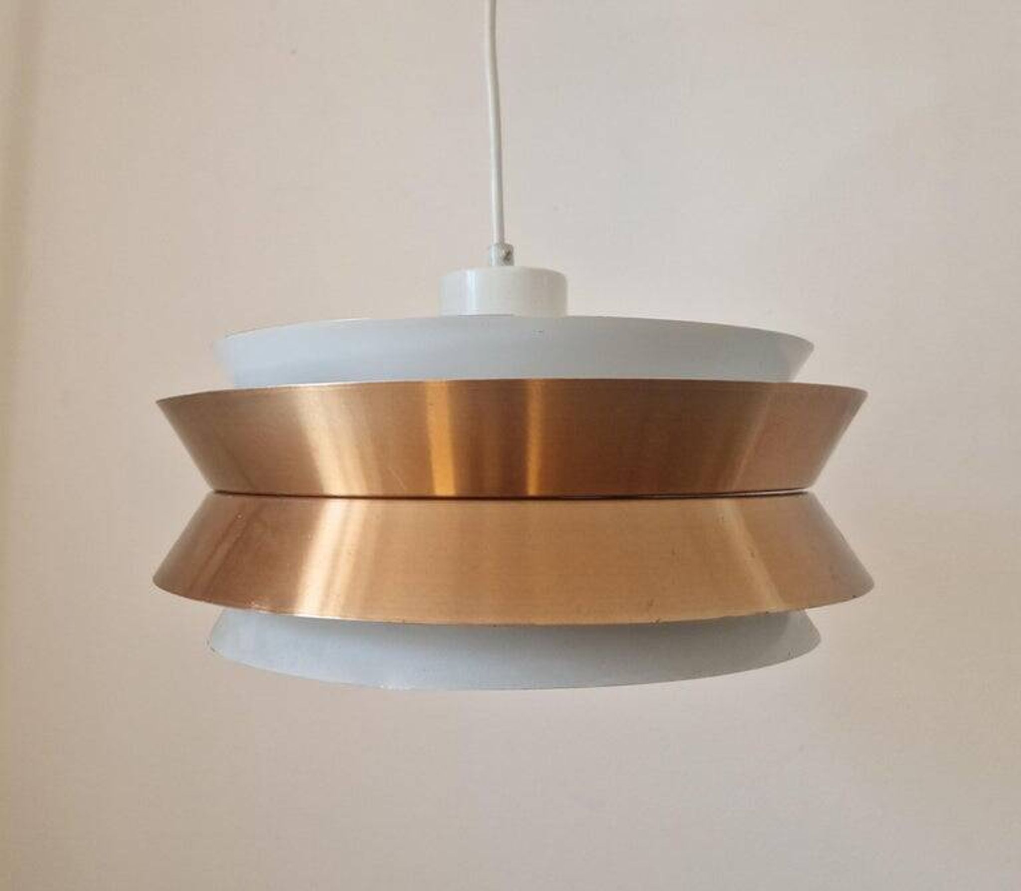 Midcentury Pendant in style of Jo Hammerborg, Denmark, 1970s