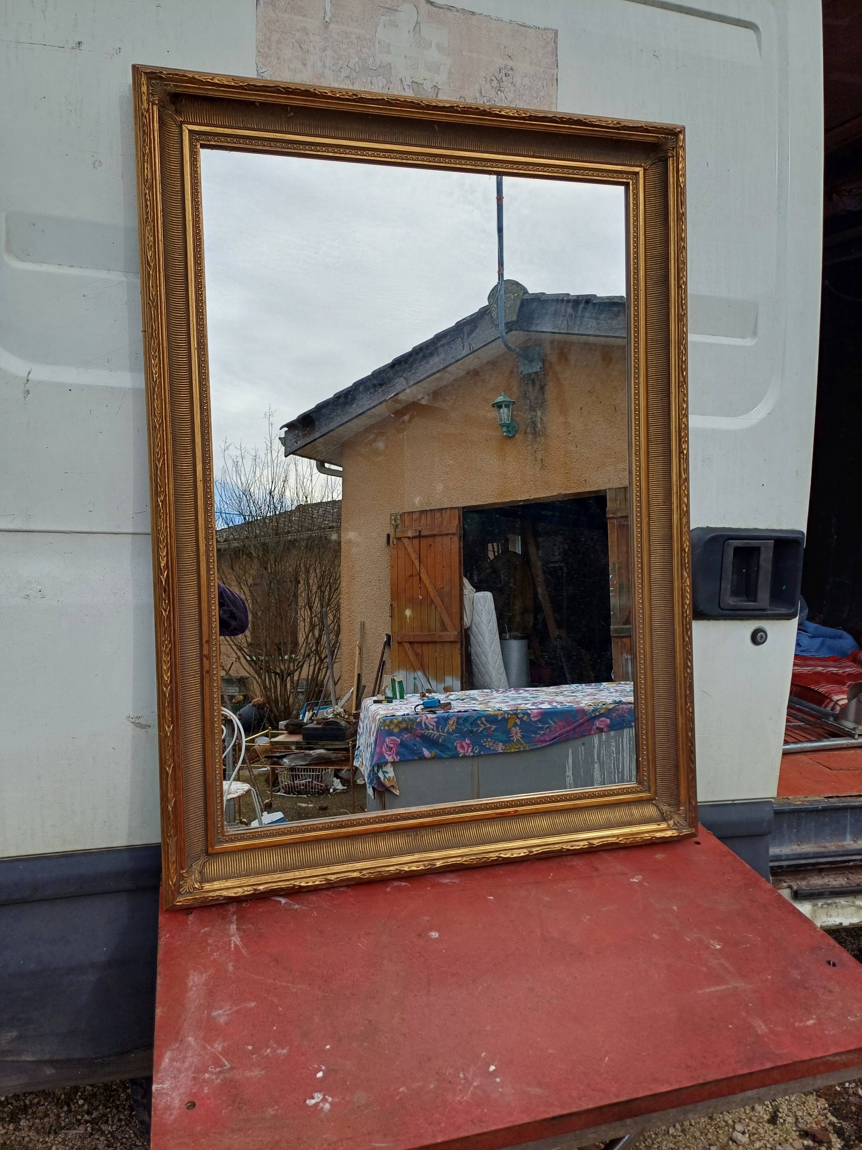 Wood and Gilded Stuk Mirror, early 20th century