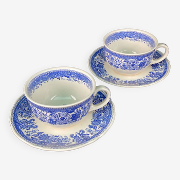 Tasses à déjeuner tête à tête Villeroy et Boch Burgenland bleu