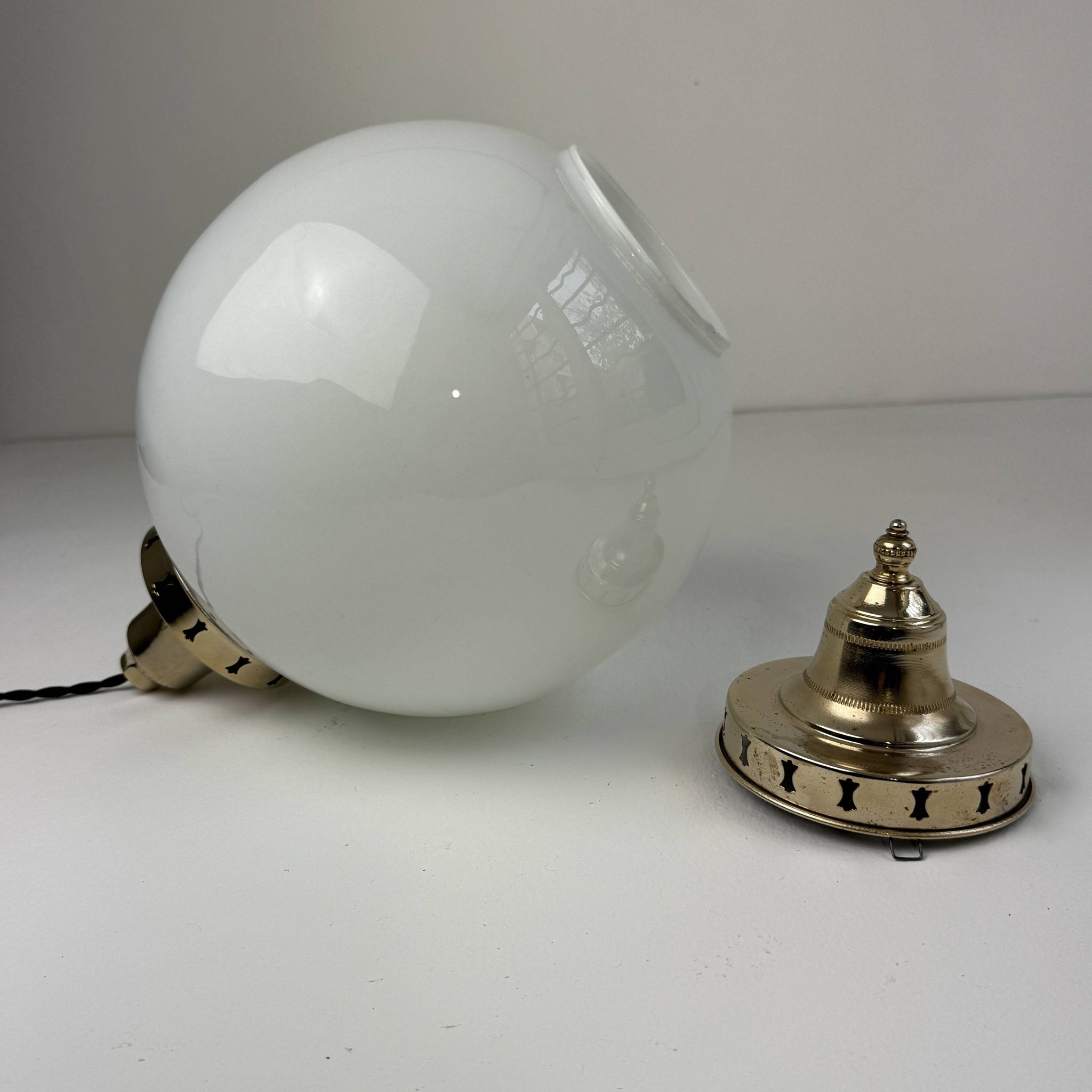 Vintage 23 cm XL opaline pendant light