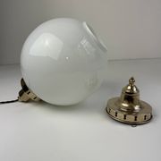 Vintage 23 cm XL opaline pendant light