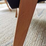 Pair of vintage armchairs renovated with natural materials