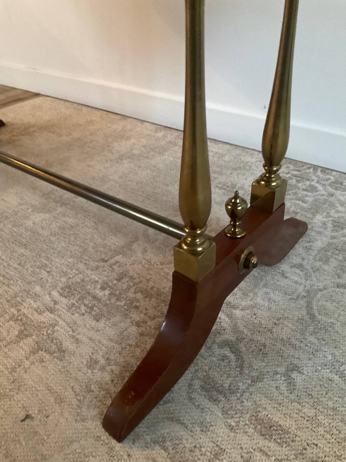 Travertine and wood coffee table from the 60s-70s