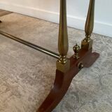 Travertine and wood coffee table from the 60s-70s