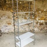 Vintage wall system with 5 modular shelves for BHV