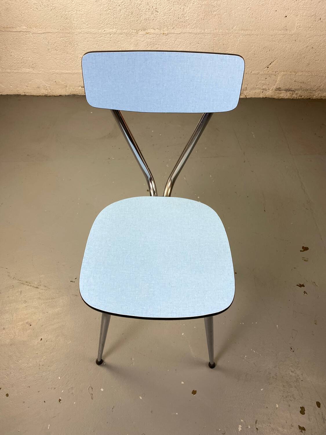 Blue Formica chair