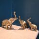 Trio d'éléphants en laiton