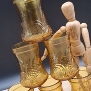Set of 6 Italian ochre glasses