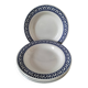 Ensemble 4 assiettes creuses vintage bleu marine