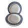 Ensemble 4 assiettes creuses vintage bleu marine