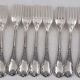 Christofle Marly, 12 dessert cutlery sets, 24 pieces silver-plated metal, 17 cm