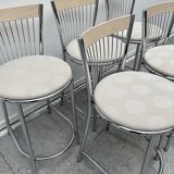 Set of 5 refurbished bar stools