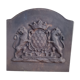Plaque de cheminée en fonte décors aux lions