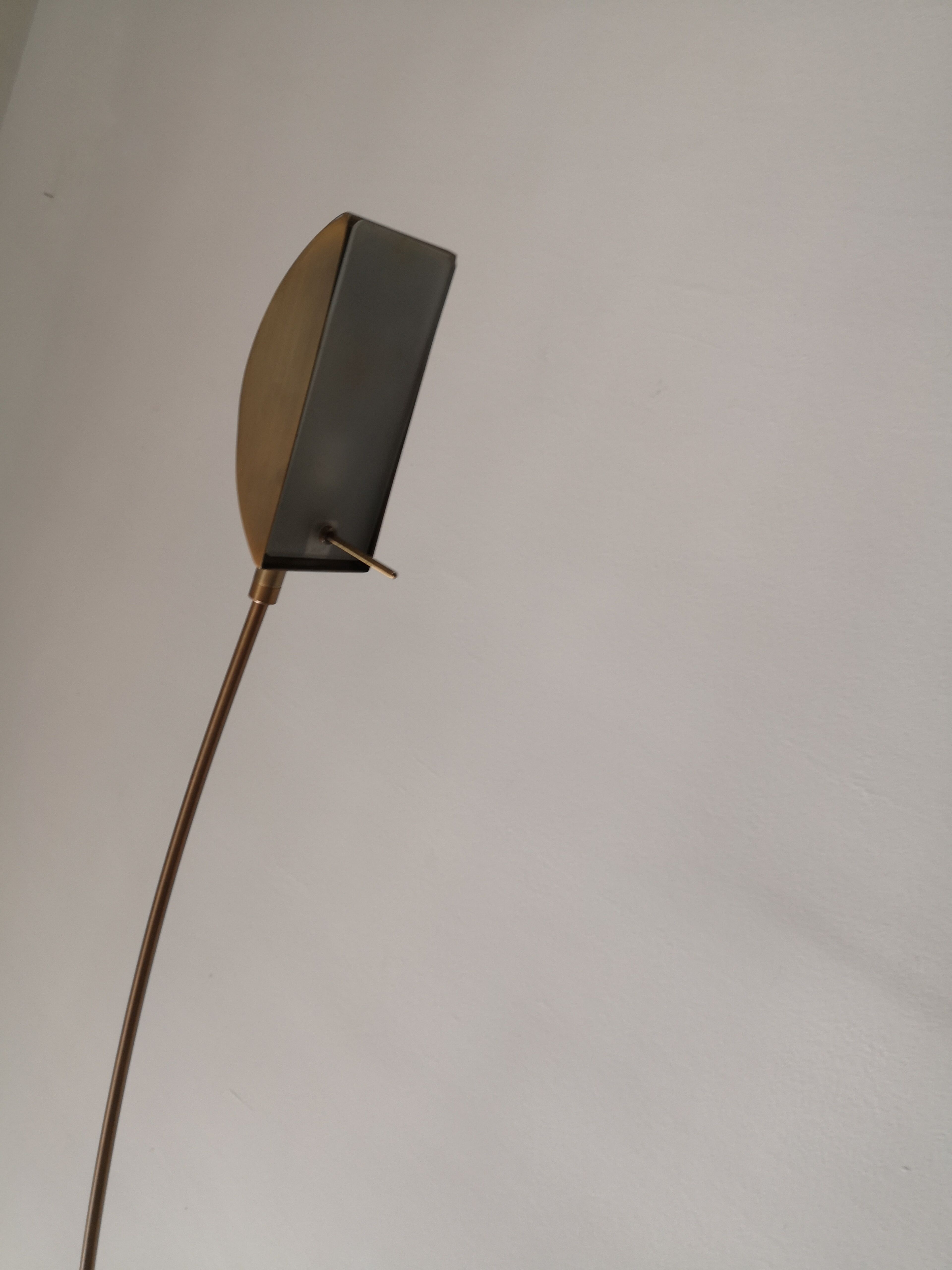 Vintage brass reader lamp, 1960