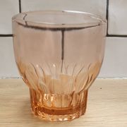 Lot de 5 verres à eau en verre rose vintage