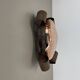 rare handmade solid copper Stilnovo Style Theatre Wall Light, Italy 1950s