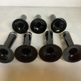 Seven glass paste candle holder vases by Maria Vinka