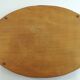 Old serving tray with mother-of-pearl leaf decor / vintage