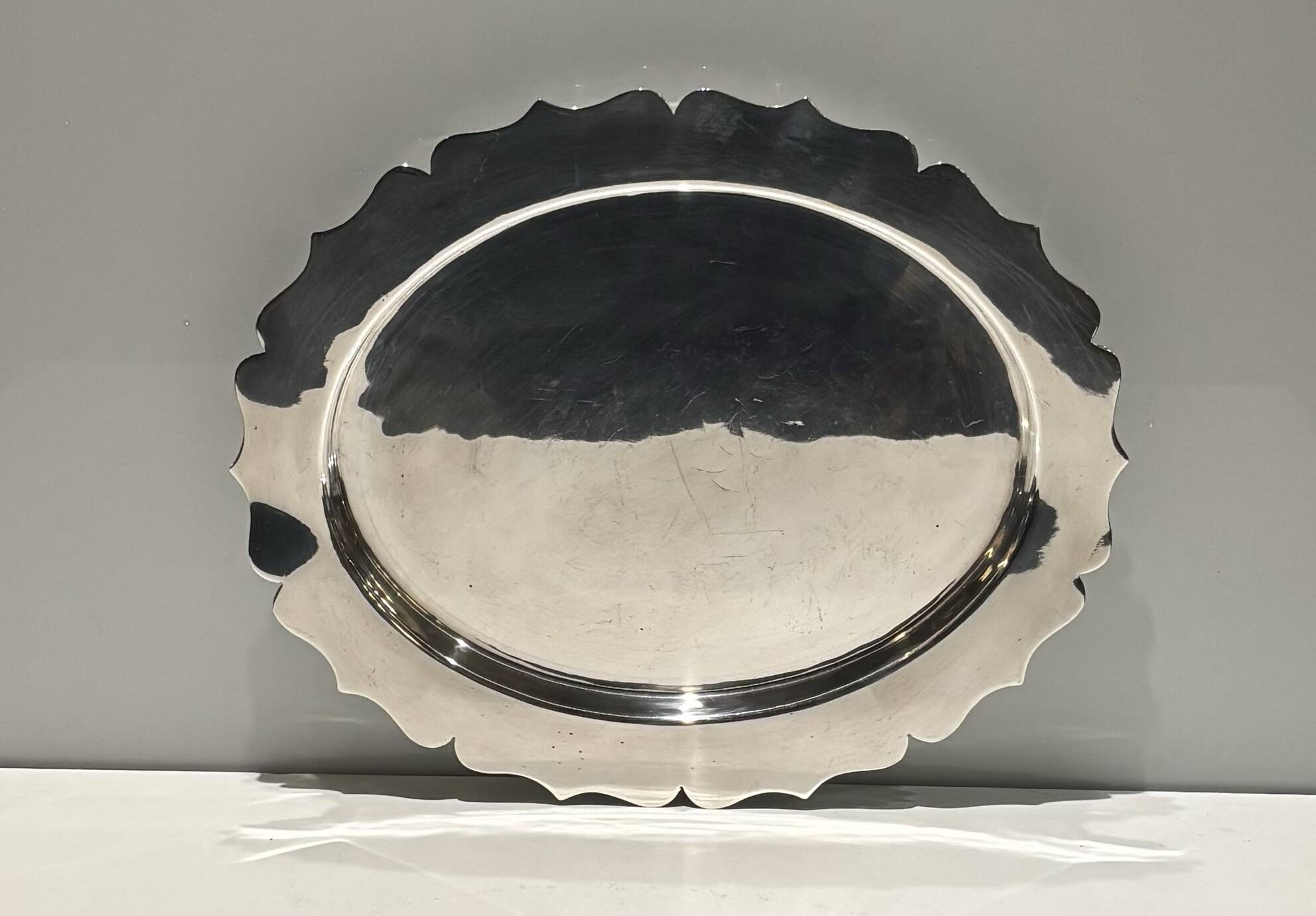 Vintage oval silver-plated tray J.B. Chatterley & Sons – Birmingham
