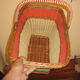 Panier scoubidou et rotin vintage
