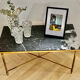 Table basse laiton et marbre