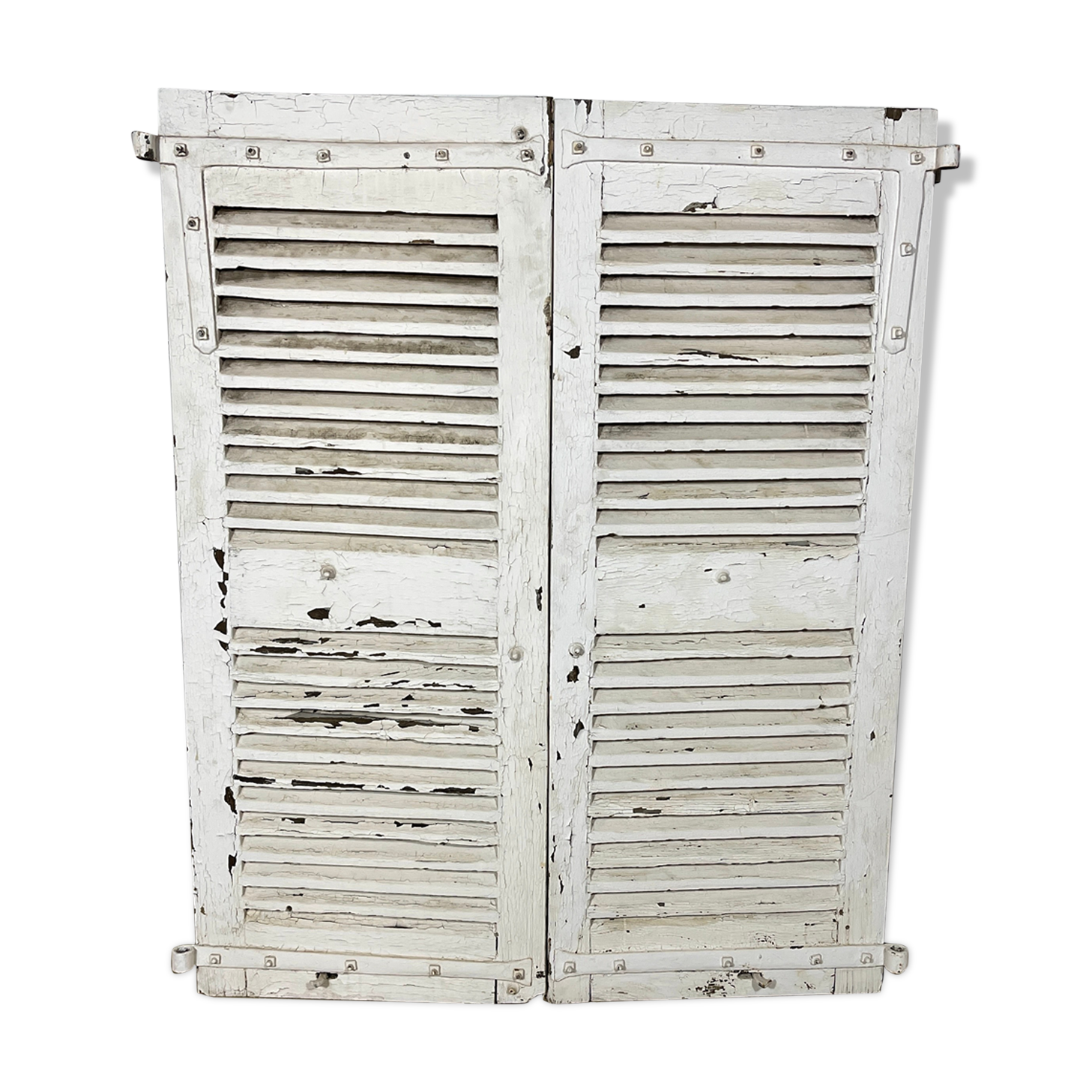 Pair of white shutters