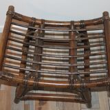 Vintage rattan footrest