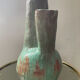 Vintage glazed terracotta vase