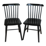 Black wooden bistro chairs