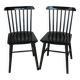 Black wooden bistro chairs