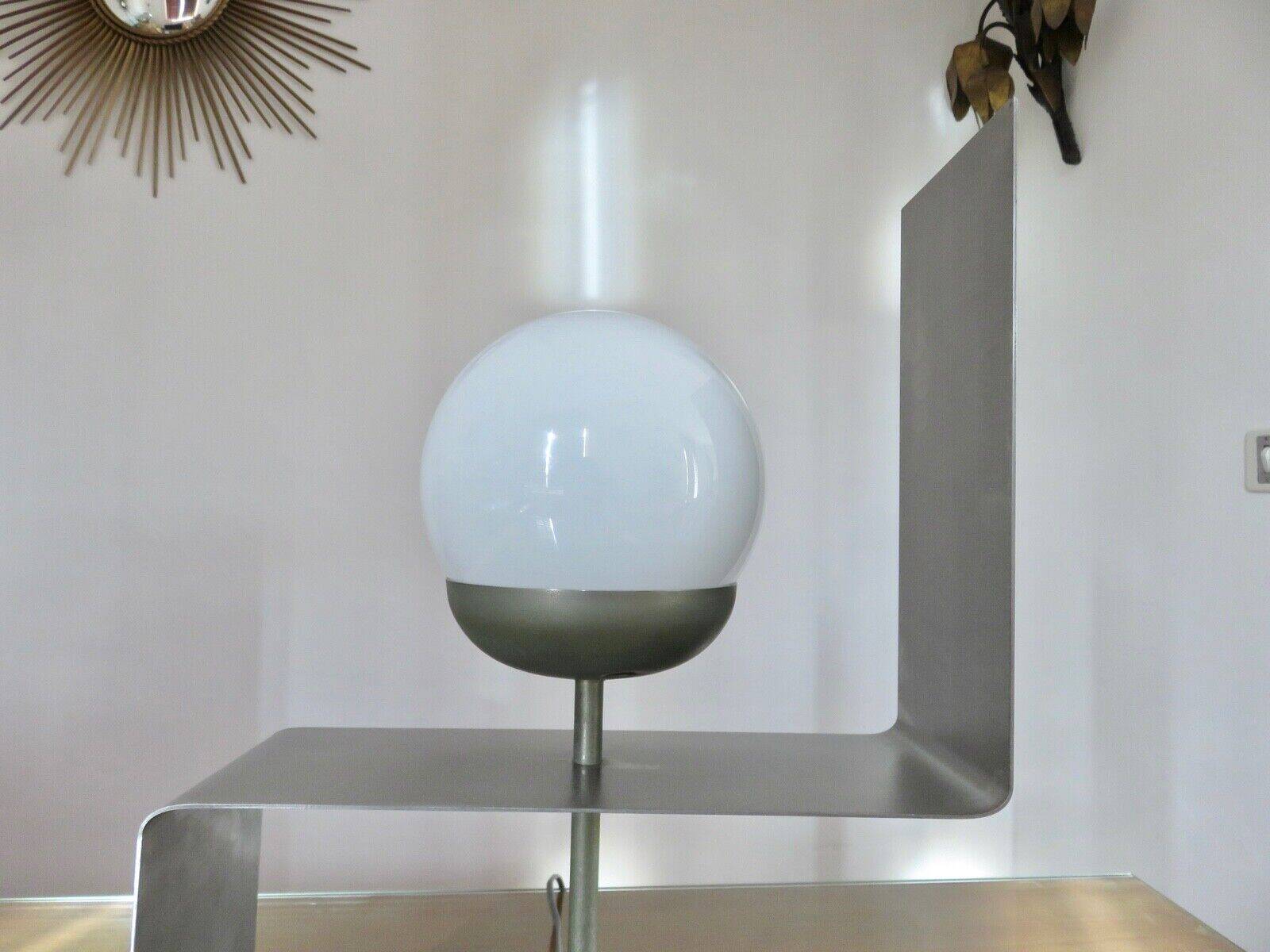 "uginox" lamp in folded, brushed and satin steel 1970