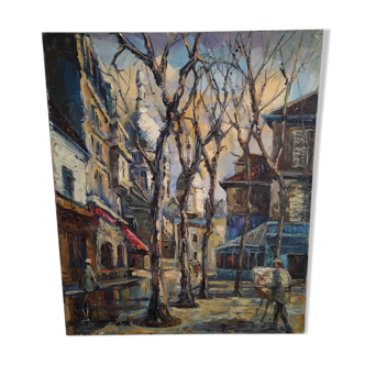 Tableau place du tertre Montmartre