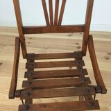 Chaise pliante pour enfants en lattes de bois