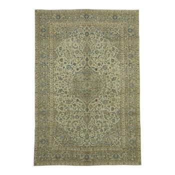 Hand-Knotted Persian Antique 1970s 289 cm x 430 cm Beige Wool Carpet