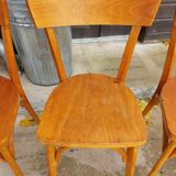 Set of bistro chairs, golden oak color
